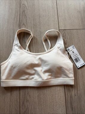 adidas Cream Double-Strap Sports Bra